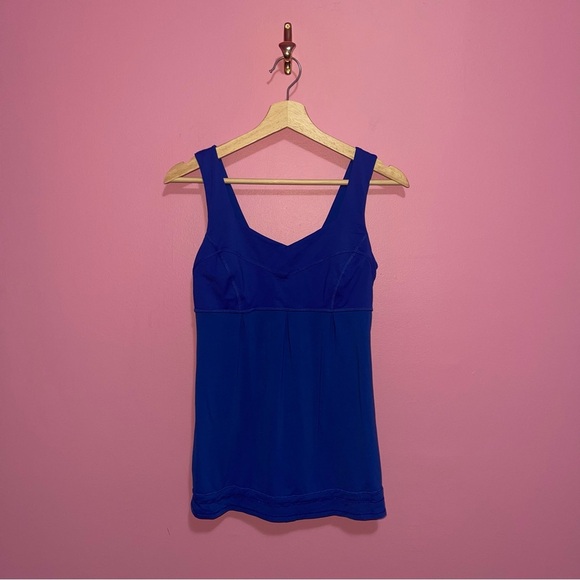 Lululemon Tank Top Women's Size 6 US Blue Tank Me Tank Breezy Mesh W1EE66S - Picture 2 of 11